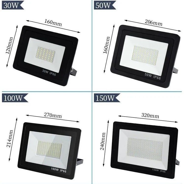 LED-Leuchten 220V 10W 20W 30W 40W 50W 100W 200W 300W 400W Wasserdichtes Werbelicht