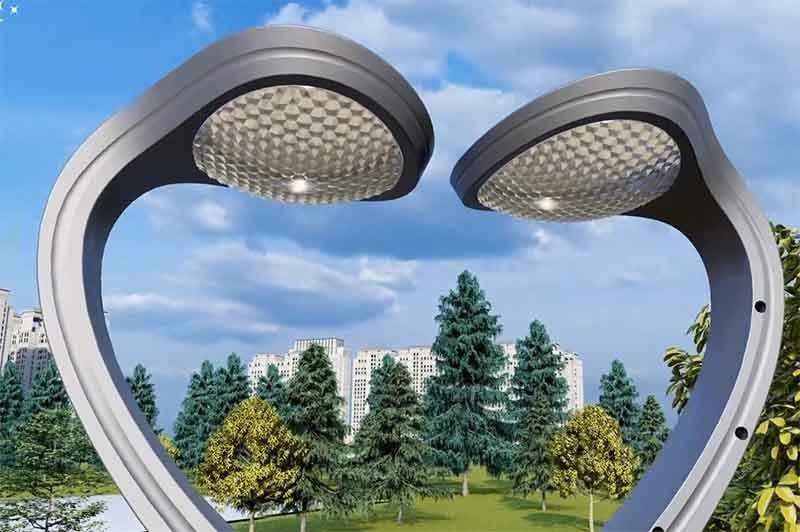 LED-Gartenlicht im Freien mit 6000K Tageslichtwarnung und Druckguss-Aluminiumstange