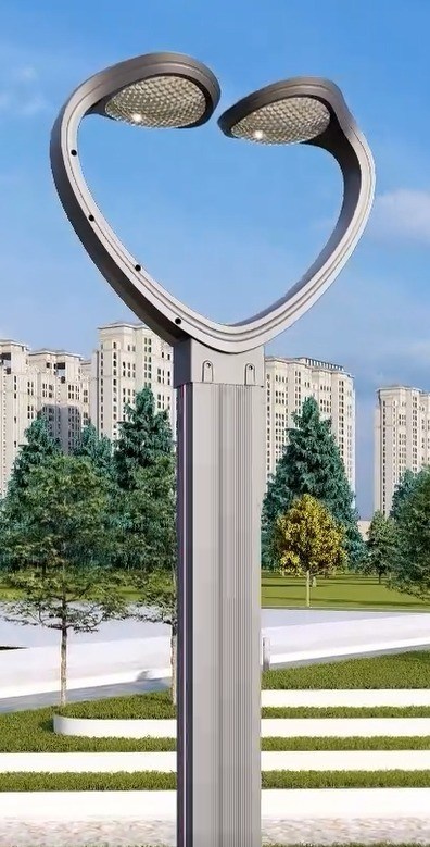 LED-Gartenlicht im Freien mit 6000K Tageslichtwarnung und Druckguss-Aluminiumstange