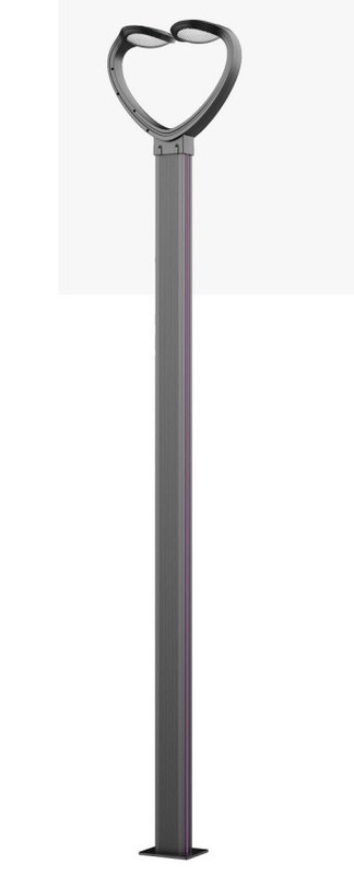 LED-Gartenlicht im Freien mit 6000K Tageslichtwarnung und Druckguss-Aluminiumstange